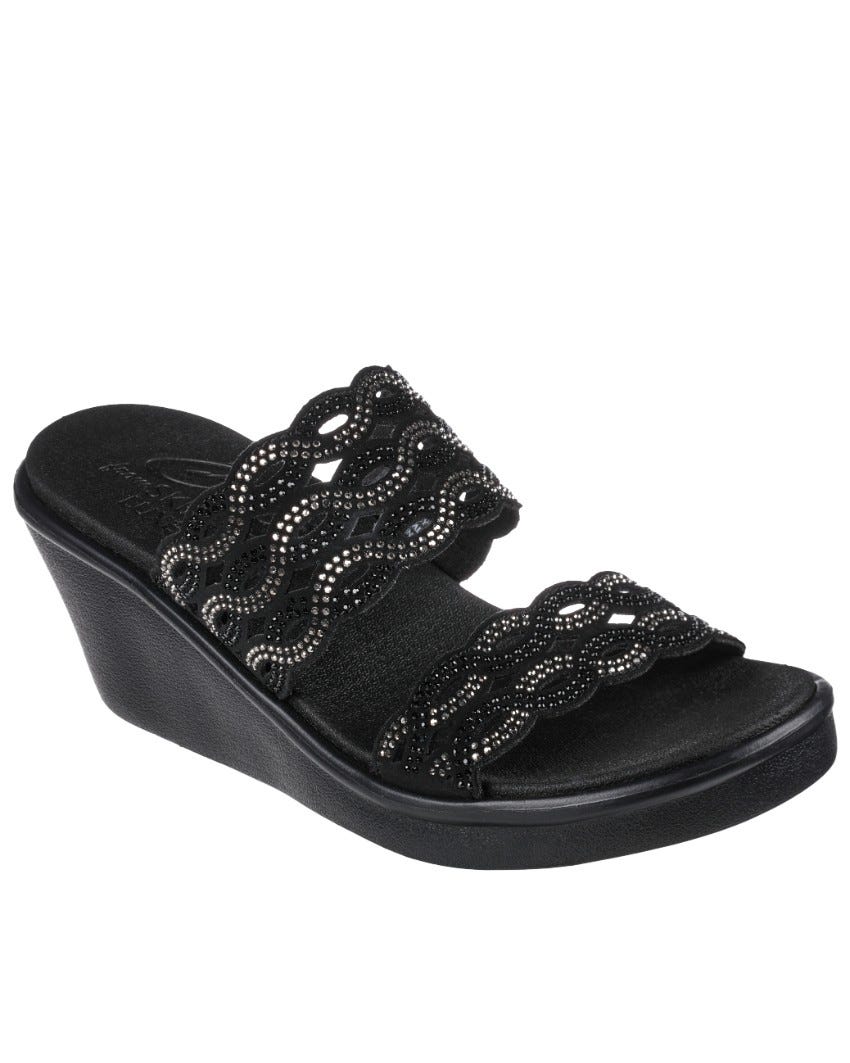 Sketchers black wedges discount