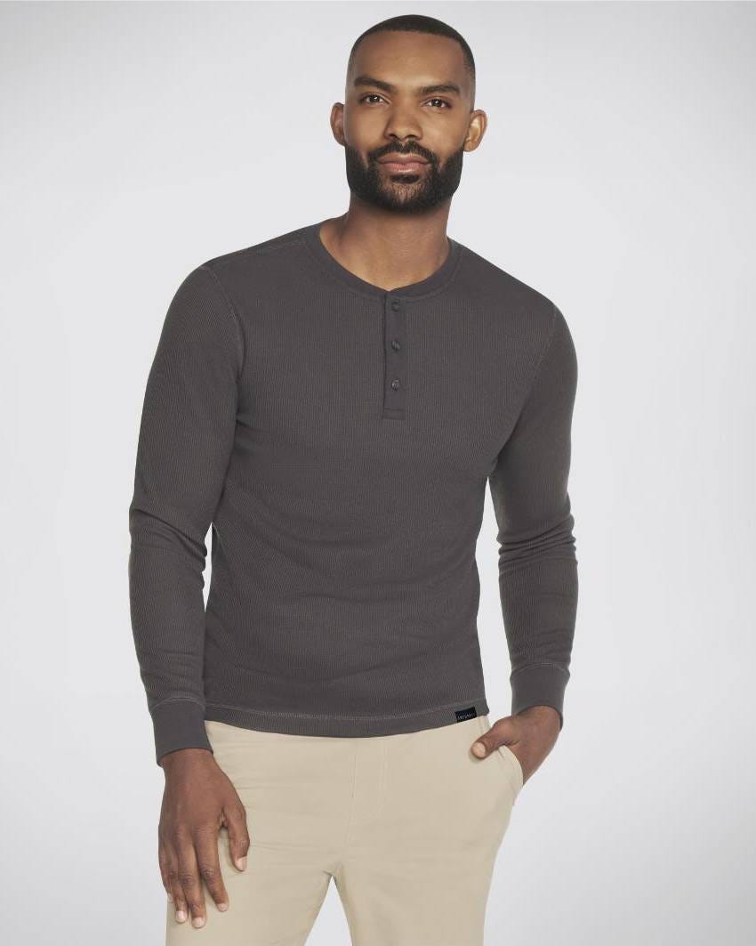 GOknit Waffle Henley - Skechers GOknit Waffle Henley - Skechers
